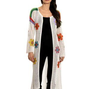 Crochet Floral Duster